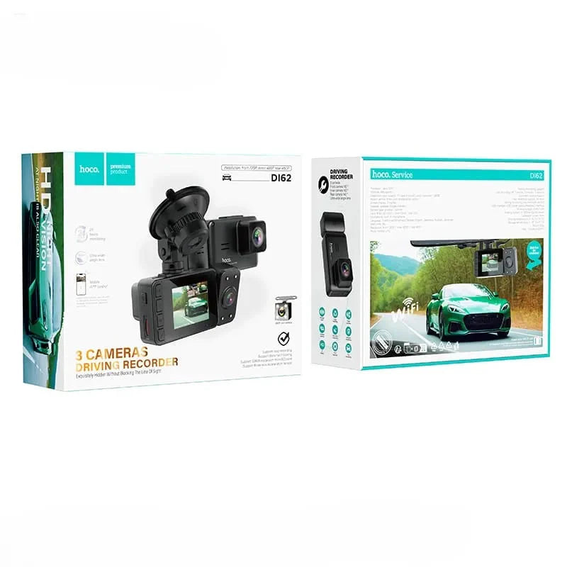 Hoco DI62 Car Driving Recorder - 150mAh / 4" inch / 1080 Full HD / WiFi - Black