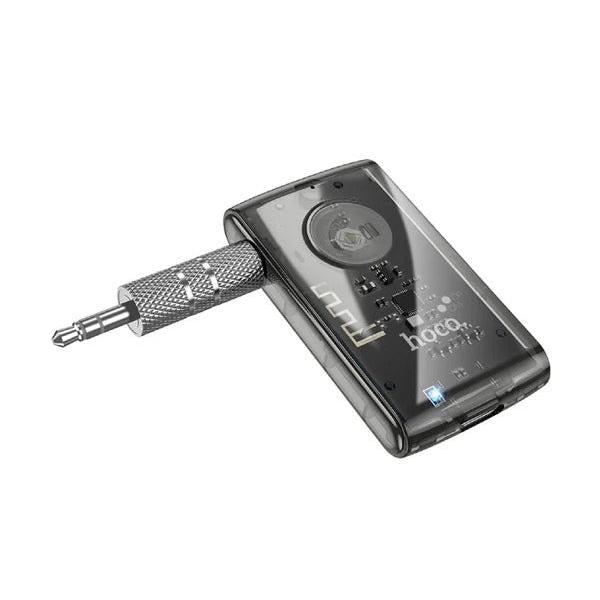 Hoco E66 Explorer Edition Car AUX Bluetooth Receiver Black Transparent