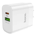 Hoco Fast Charger Set with Cable - 20W / Type-C / Lightning / White