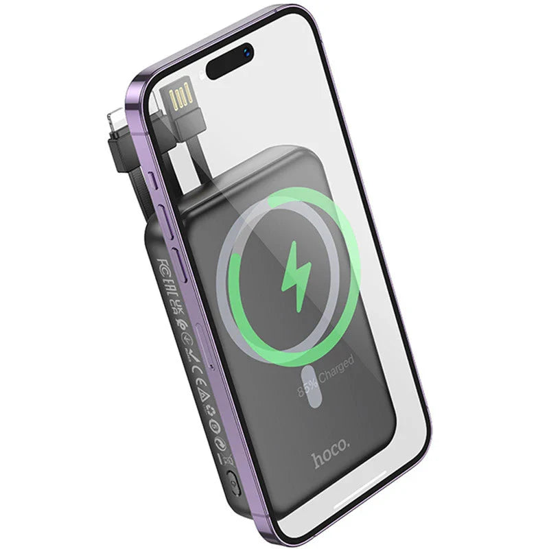 Hoco Fully Compatable Magnetic Power Bank 22.5w 10000mah (DB59) – Black