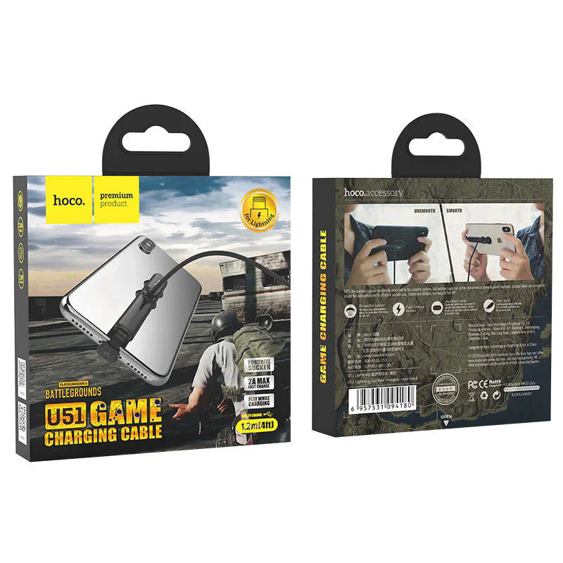 Hoco Game Charging Cable Lightning -Black -U51
