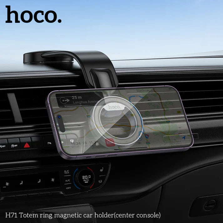 Hoco H71 Totem Ring Magnetic Car Holder – Center Console Mount