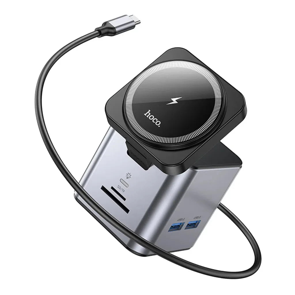 Hoco HB49 – 9in1 Magnetic Wireless Fast Charging Station – PD100W Type-C to HDMI