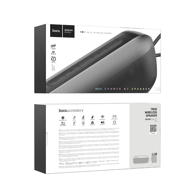 Hoco HC21 True Wireless Sport Bluetooth Speaker – Portable, Waterproof, Deep Bass