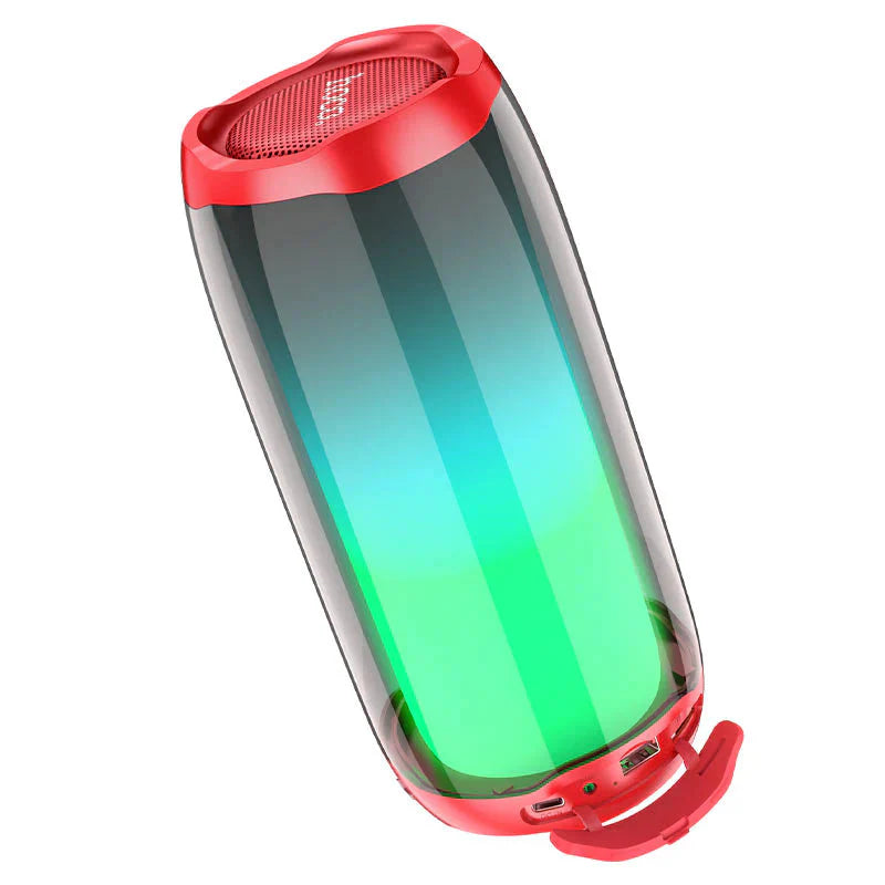 Hoco HC8 Pulsating colorful luminous wireless speaker - Red