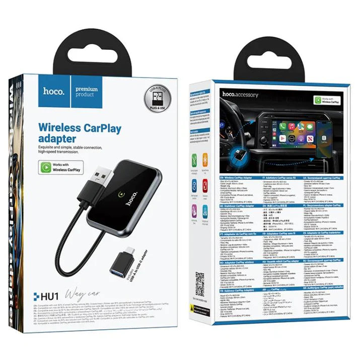 Hoco HU1 Wireless CarPlay Adapter for Any Car