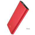 Hoco J68 Resourceful 10000mAh Power Bank – Dual Output | Compact - Red