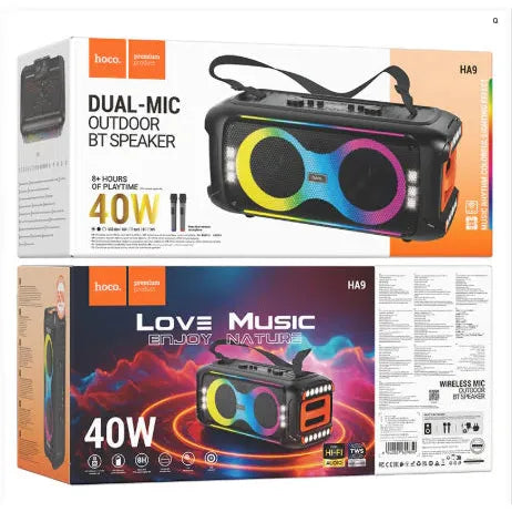 Hoco Kayman Wireless Portable Loudspeaker – Dual-Mic Outdoor BT 40W