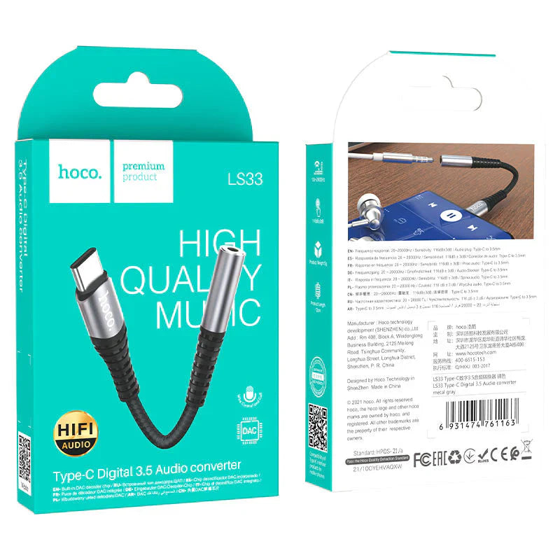 Hoco LS33 Type-C Digital 3.5mm Audio converter