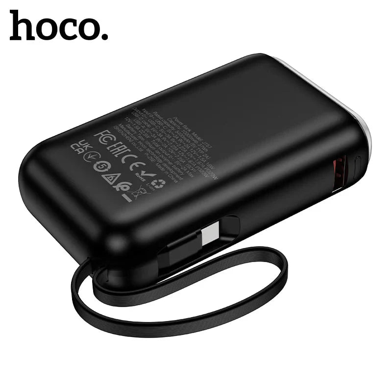 Hoco Leader 22.5W + PD20W Power Bank – 10,000 mAh Fast Charger - Black
