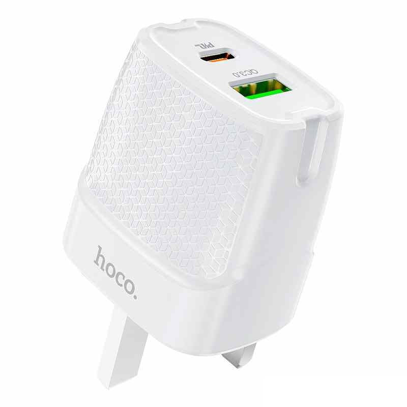 Hoco Mc35 PD20W + QC 3.0 Fast Charger UK Plug