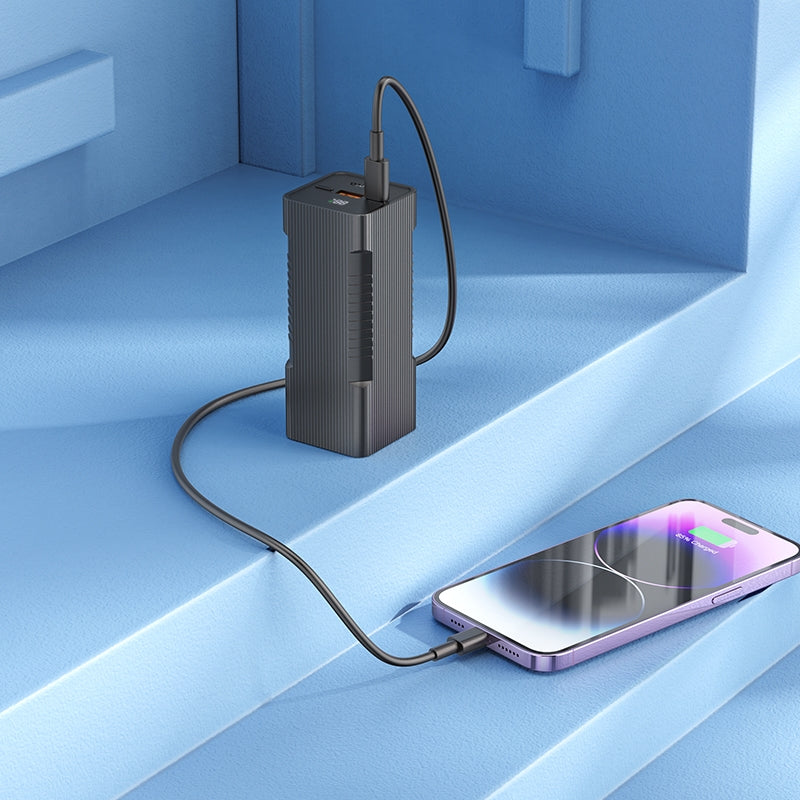 Hoco Q15 Flashlight 22.5W Fully Compatible Power Bank 10000mAh – Black