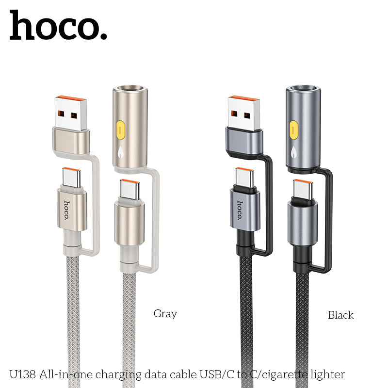 Hoco U138 All in One Charging Cable With Lighter