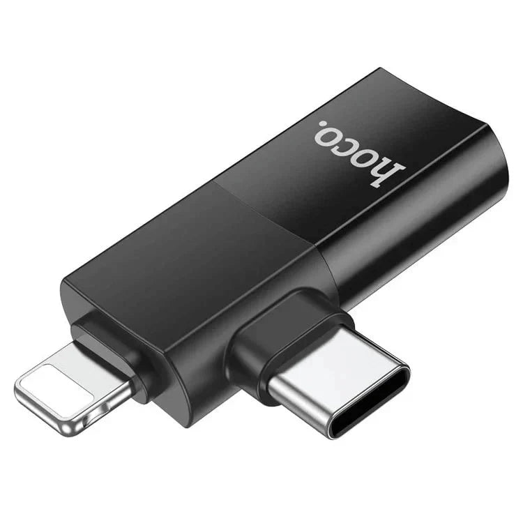 Hoco UA17 Lightning male/Type-C male to USB female two-in-one adapter