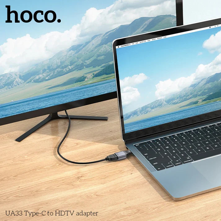Hoco UA33 Type-C to HDMI Converter – 4K HDTV Display Adapter for USB-C Devices