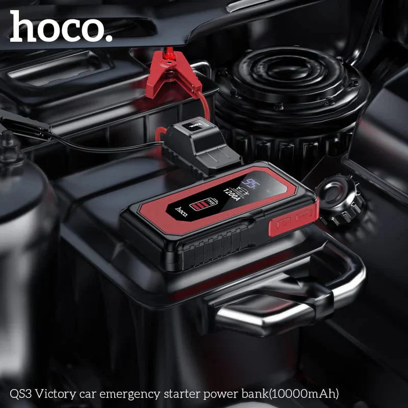 Hoco Victory Car Emergency Starter 10000mAh Power Bank QS3 - Fast Charging & Emergency Starter