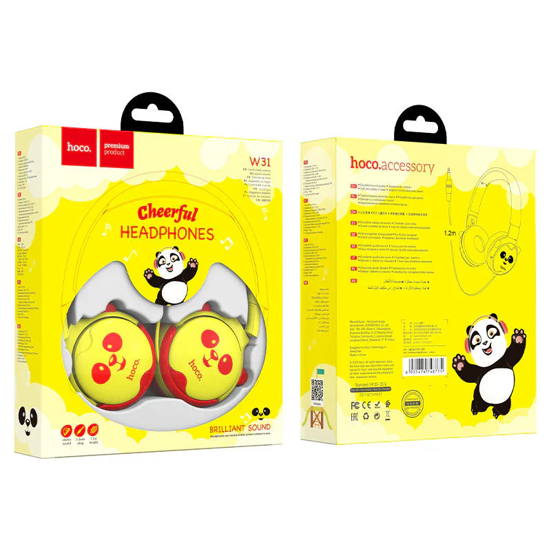 Hoco W31 Children’s Headphones – Safe Sound for Kids Yellow