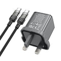 Hoco Wall Charger Dual Port PD35W+QC3.0 with Charging Cable Type-C to Type-C by Hoco- dc78