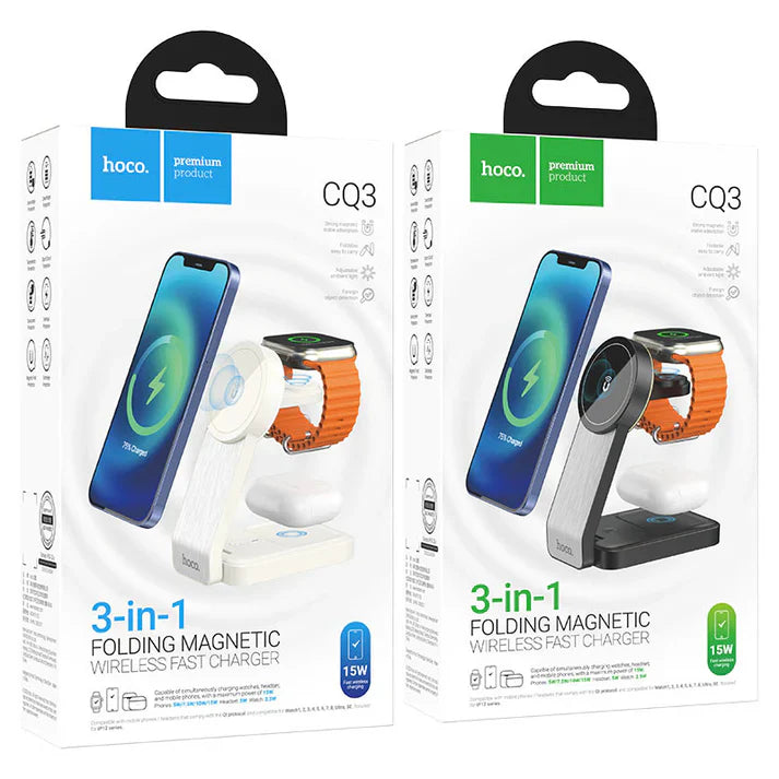 Hoco Wireless charger CQ3 Noble folding magnetic