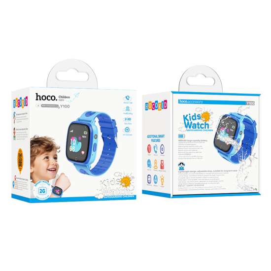 Hoco Y100 Smart Watch Kids – Bluetooth Calls – Blue