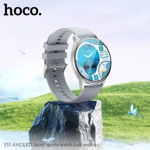 Hoco Y15 AMOLED Smart sports watch(call version) - silver
