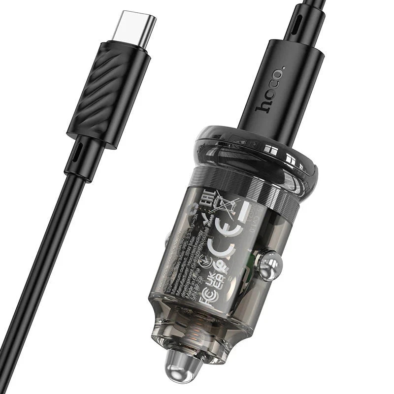 Hoco Z53 Sight single port PD30W car charger - Black