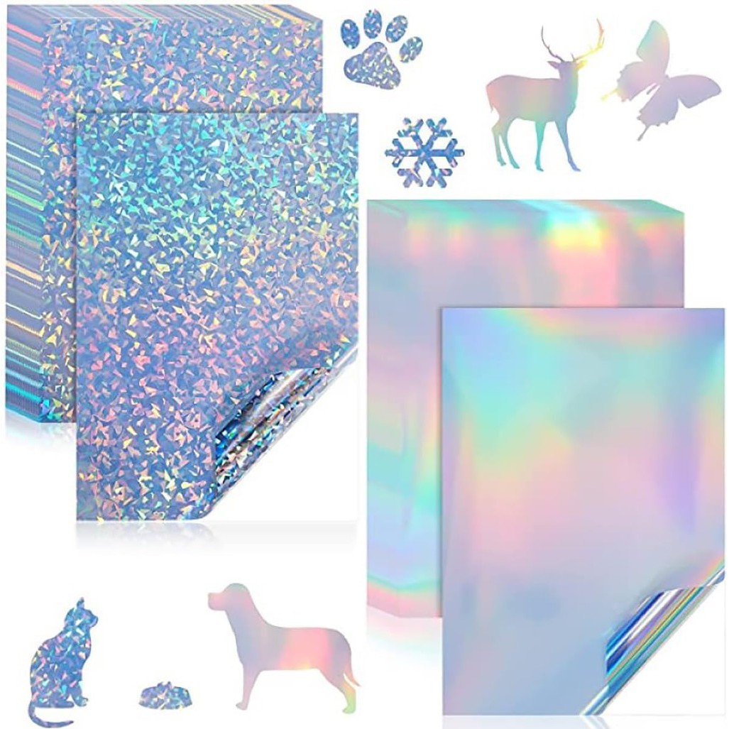 Holographic PET Vinyl Sticker Paper – Regular/ A4/ 20 Sheets