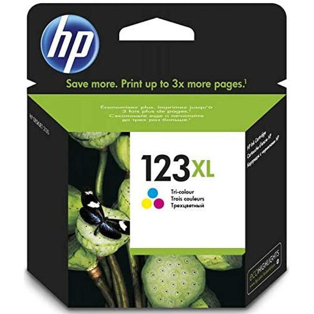 Hp 123 XL High Yield Ink Cartridge Tri-Color F6V18Ae