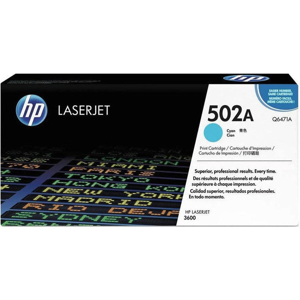Hp 502A Q6471A Toner Cartridge Cyan Color