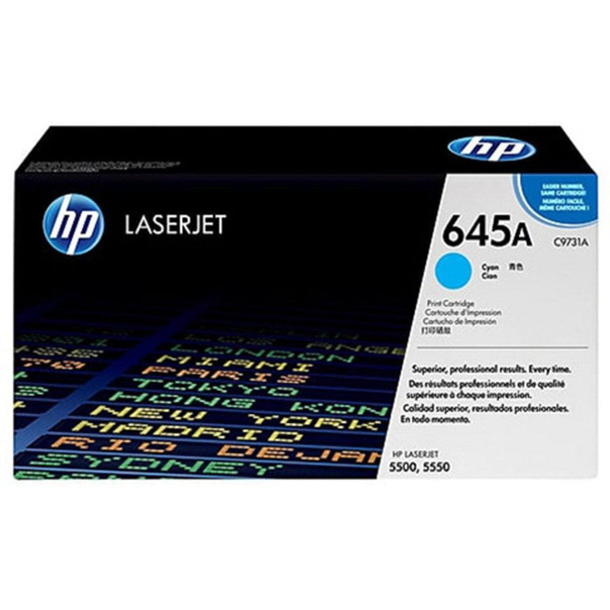 Hp 645A Cyan Laserjet Toner Cartridge C9731A