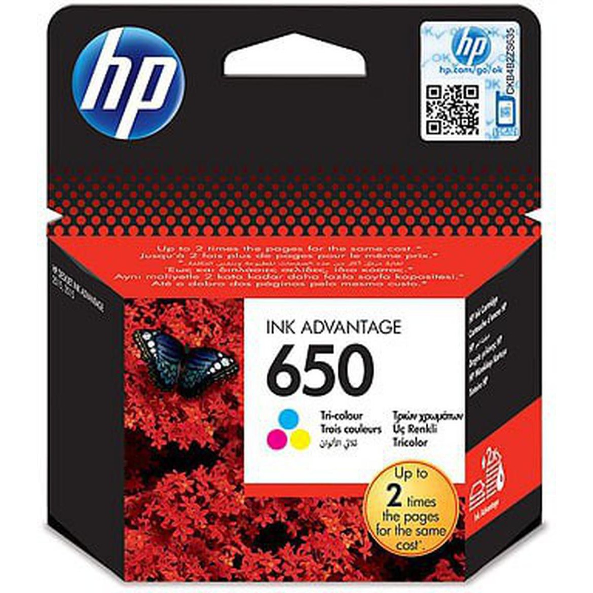 Hp 650 Tri-Color Original Ink Advantage Cartridge Cz102Ae