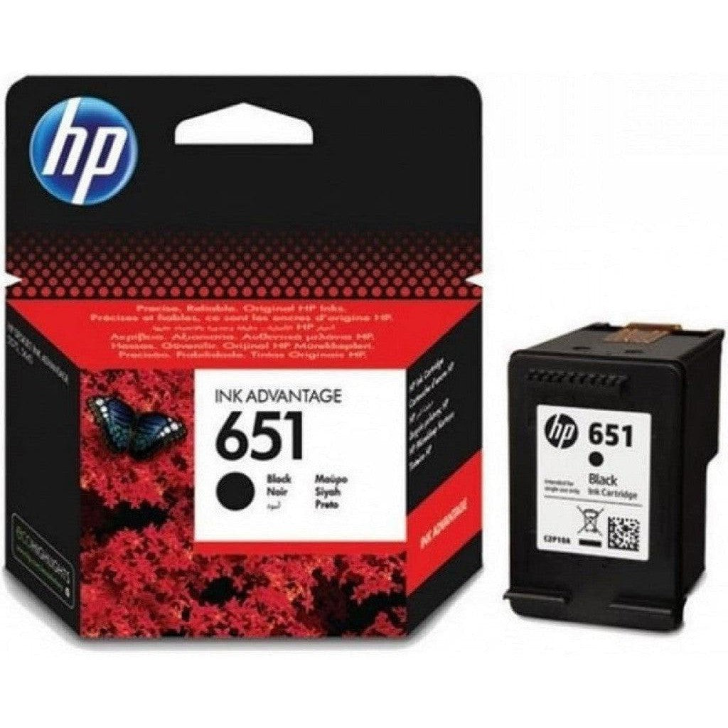 Hp 651 Black Original Ink Advantage Cartridge C2P10Ae