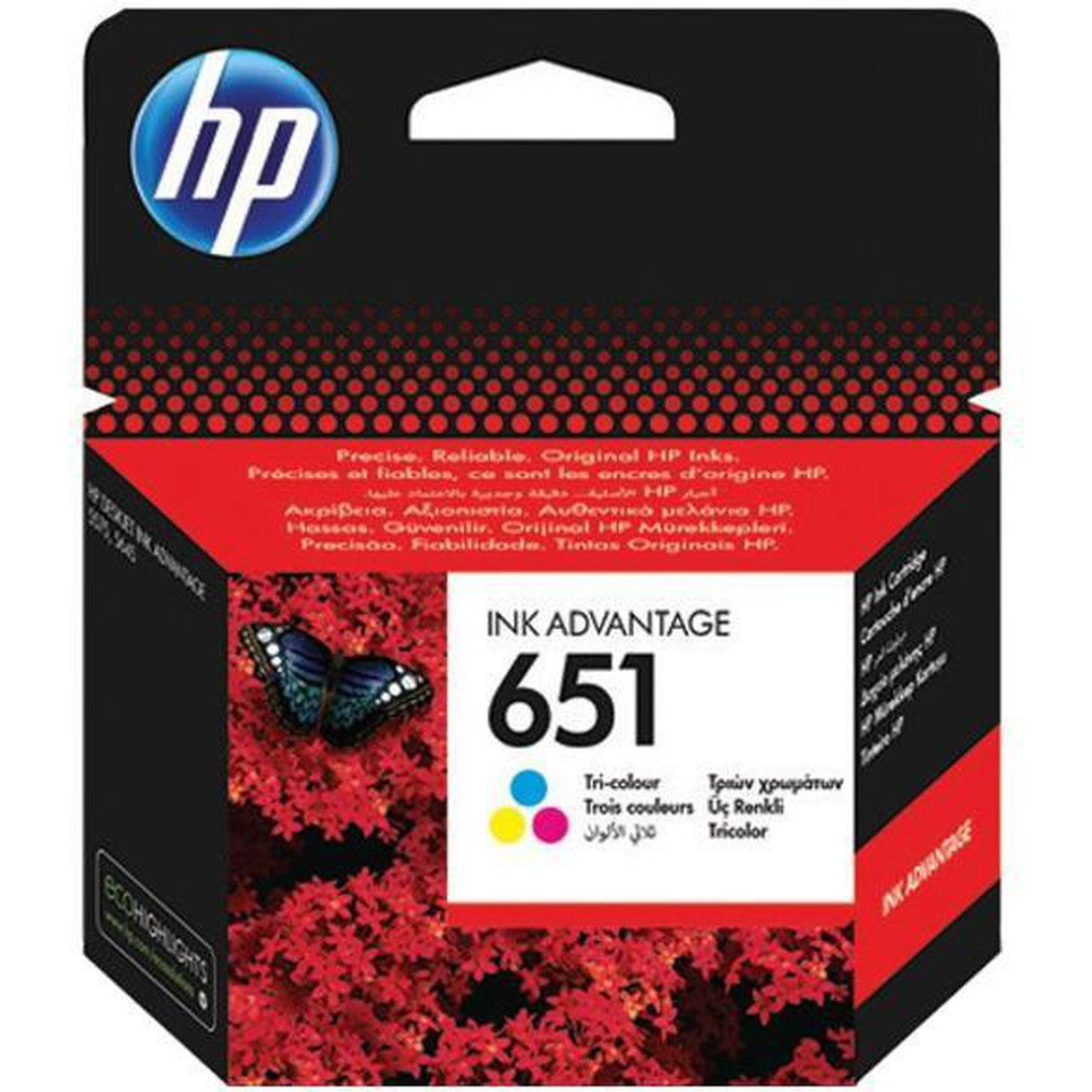 Hp 651 Tri-Color Original Ink Advantage Cartridge C2P11Ae