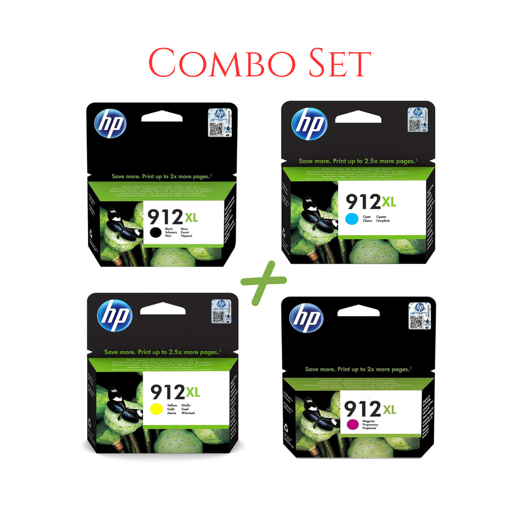 Hp 912 XL High Yield Ink Cartridge Full Set
