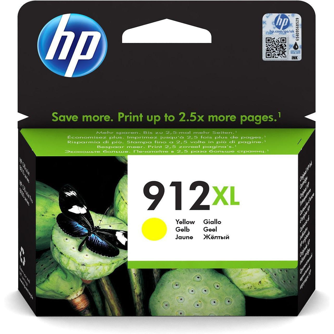 Hp 912 XL High Yield Yellow Original Ink Cartridge 3Yl83Ae