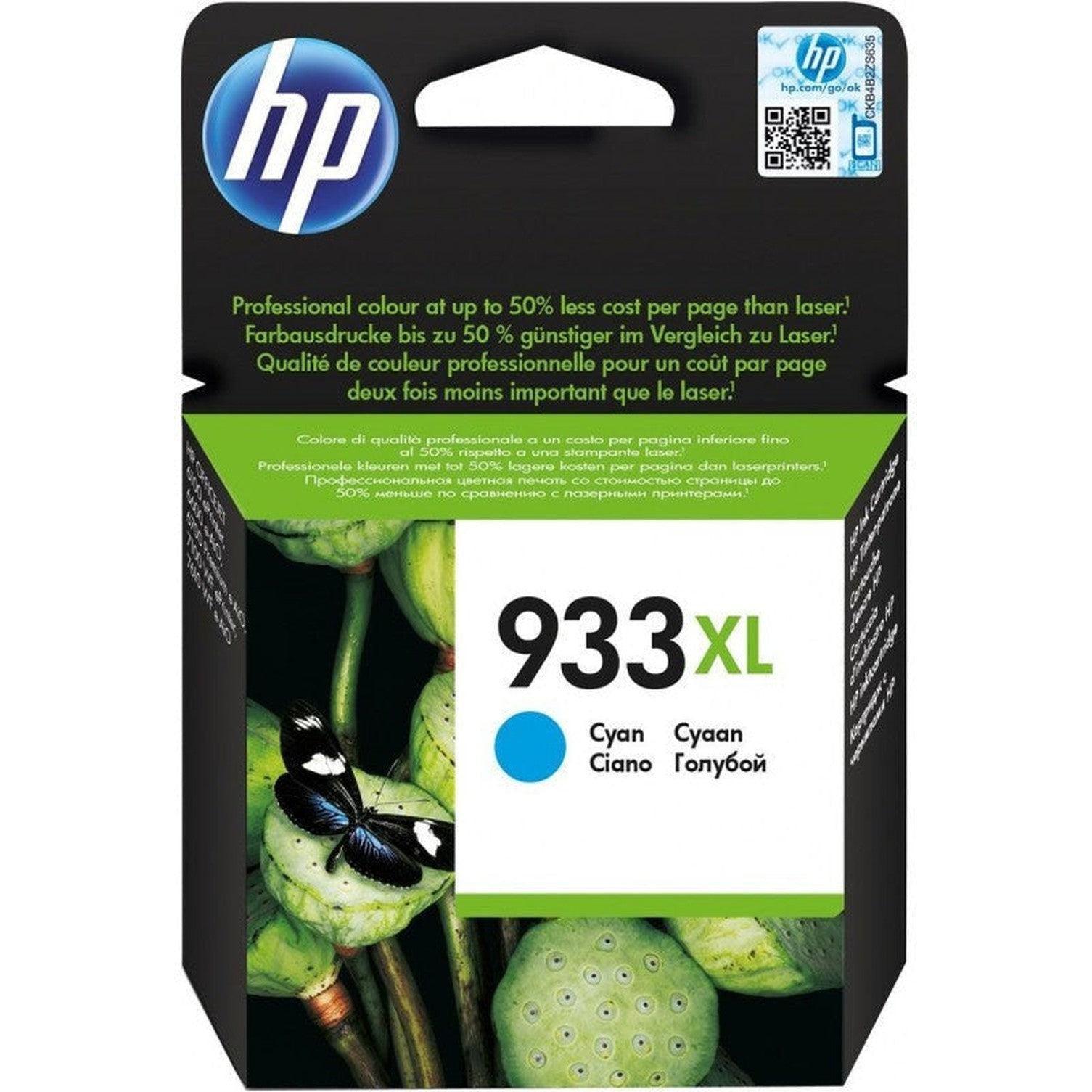 Hp 933 XL Cyan Ink Cartridge Cn054Ae
