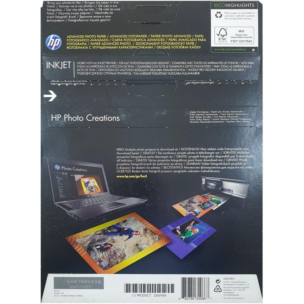 Hp Advance Photo Paper Glossy A4 50Pc