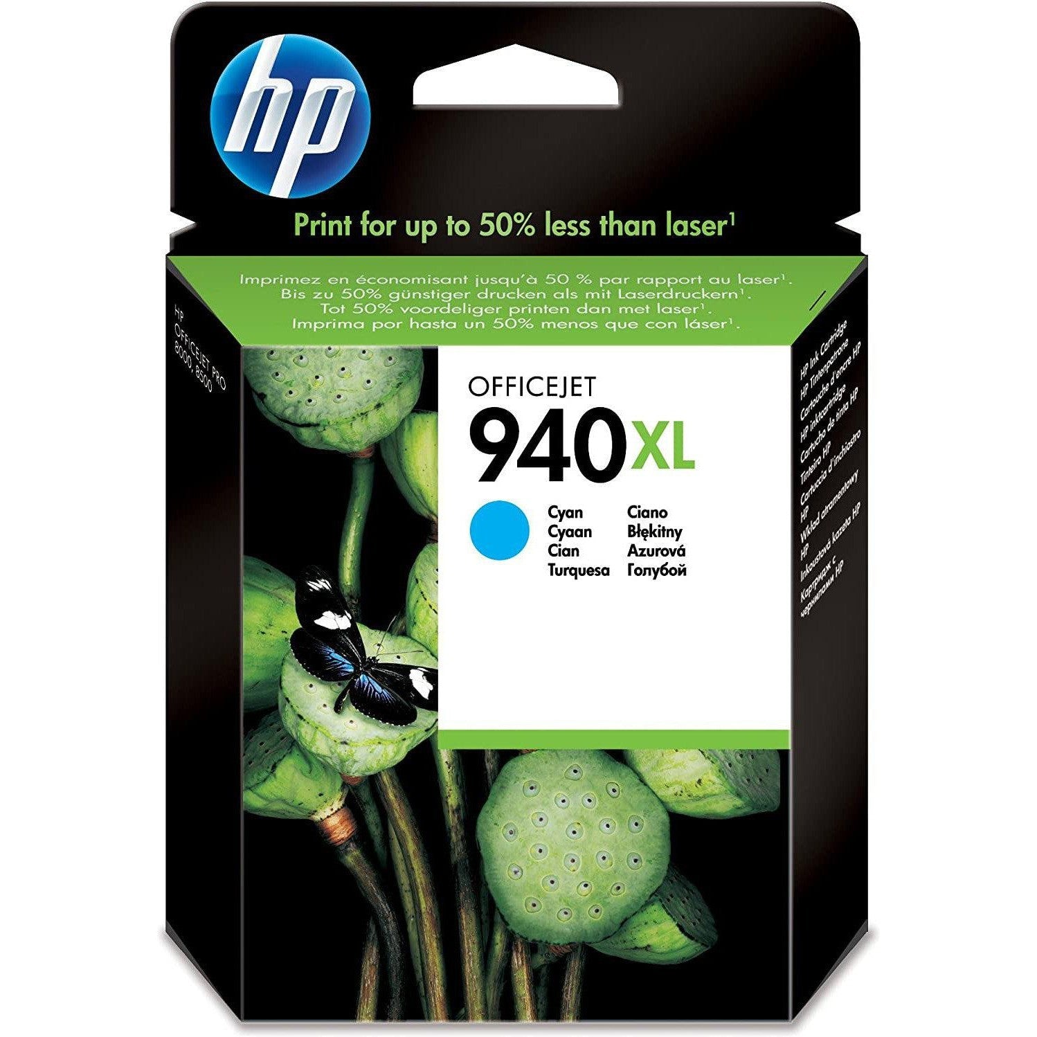 Hp 940 XL Cyan High Yield Original Ink Cartridge C4907Ae