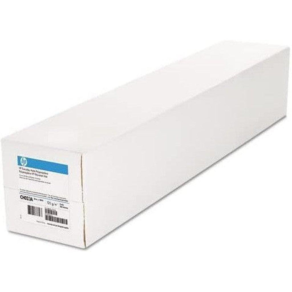 Hp Ch023A Everyday Matte Polypropylene Film, 8 Mil, 2" Core, 36" X 100 Ft, White, 2 Rolls