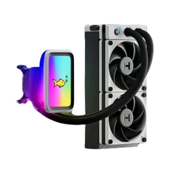 Hyte Thicc Q60 240mm CPU Liquid Cooler - Black and White