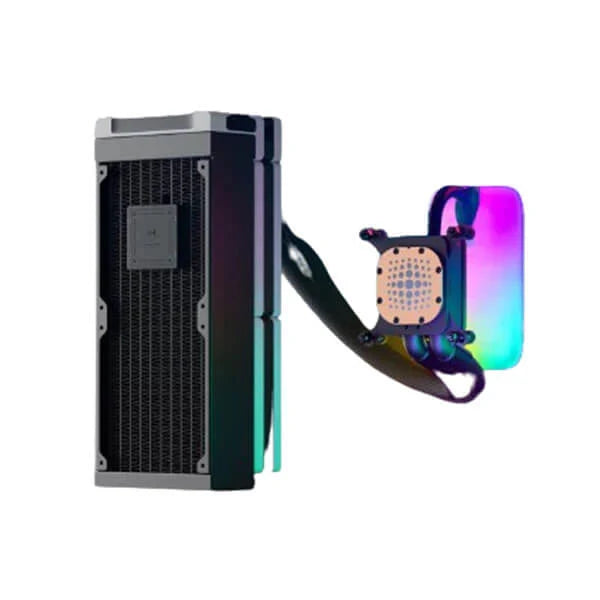 Hyte Thicc Q60 240mm CPU Liquid Cooler - Black and White