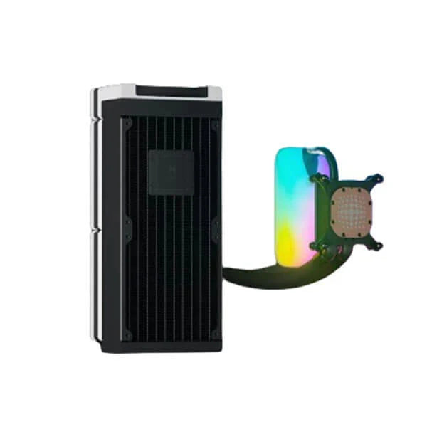 Hyte Thicc Q60 240mm CPU Liquid Cooler - Black and White