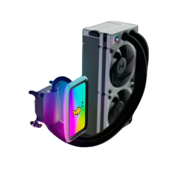 Hyte Thicc Q60 240mm CPU Liquid Cooler - Black and White