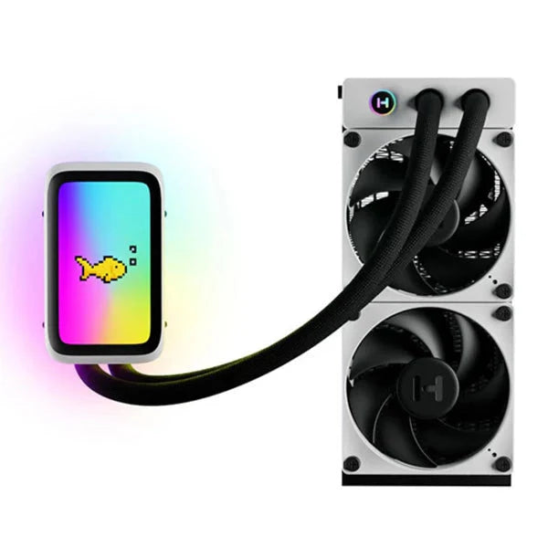 Hyte Thicc Q60 240mm CPU Liquid Cooler - Black and White