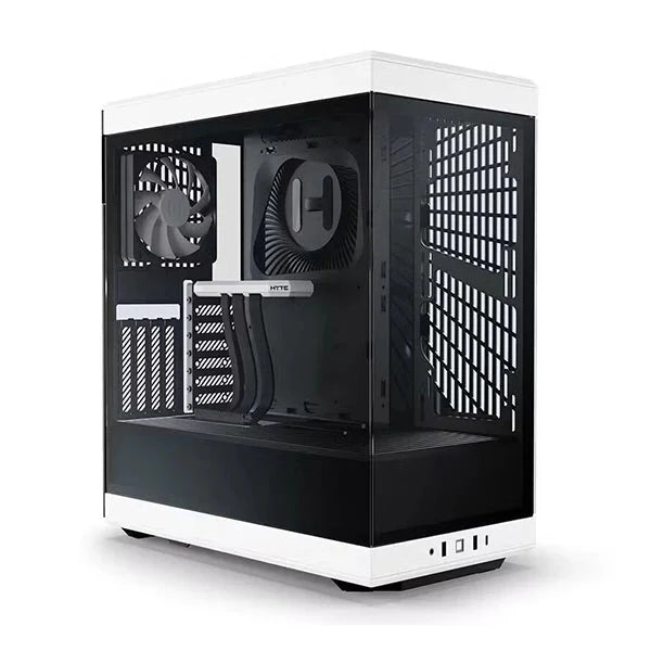 HYTE Y40 Mid Tower Two Panel Front & Left Side Tempered Glass Case With 2 Fan - Black/White