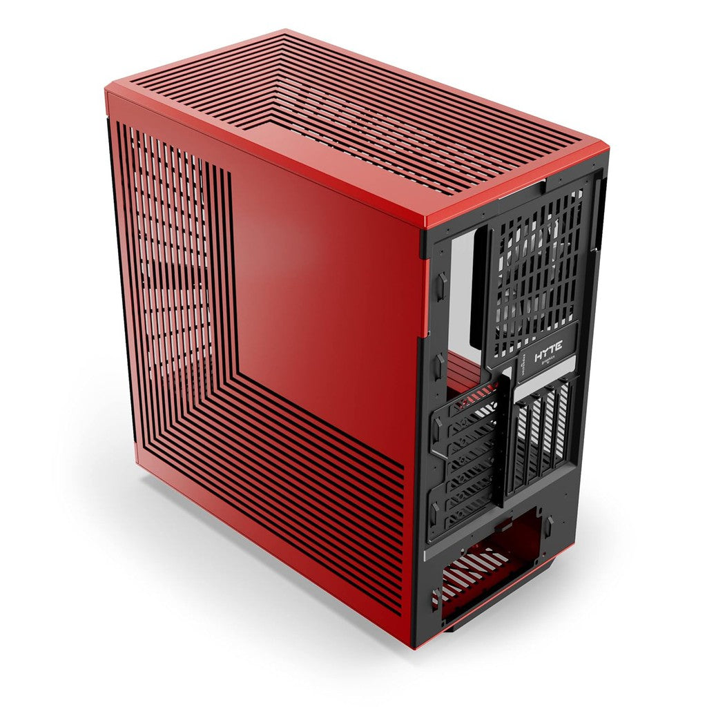 HYTE Y40 Mid Tower Two Panel Front & Left Side Tempered Glass Case With 2 Fan - Black/Red