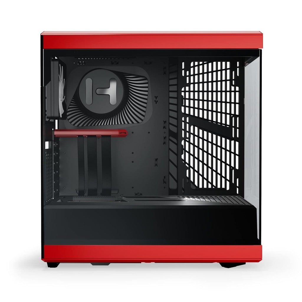 HYTE Y40 Mid Tower Two Panel Front & Left Side Tempered Glass Case With 2 Fan - Black/Red
