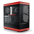 HYTE Y40 Mid Tower Two Panel Front & Left Side Tempered Glass Case With 2 Fan - Black/Red