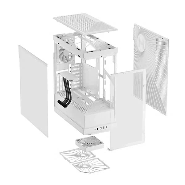 Hyte Y40 Mid Tower Case - Snow White