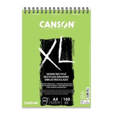 Canson Xl Recycled, Wire Bound Drawing Paper Pad, A4, 50Sheet 160G/M²